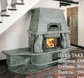 Печь-камин «ILVES-TAKKALEIVINUUNI»  весом 4,8 тонны
